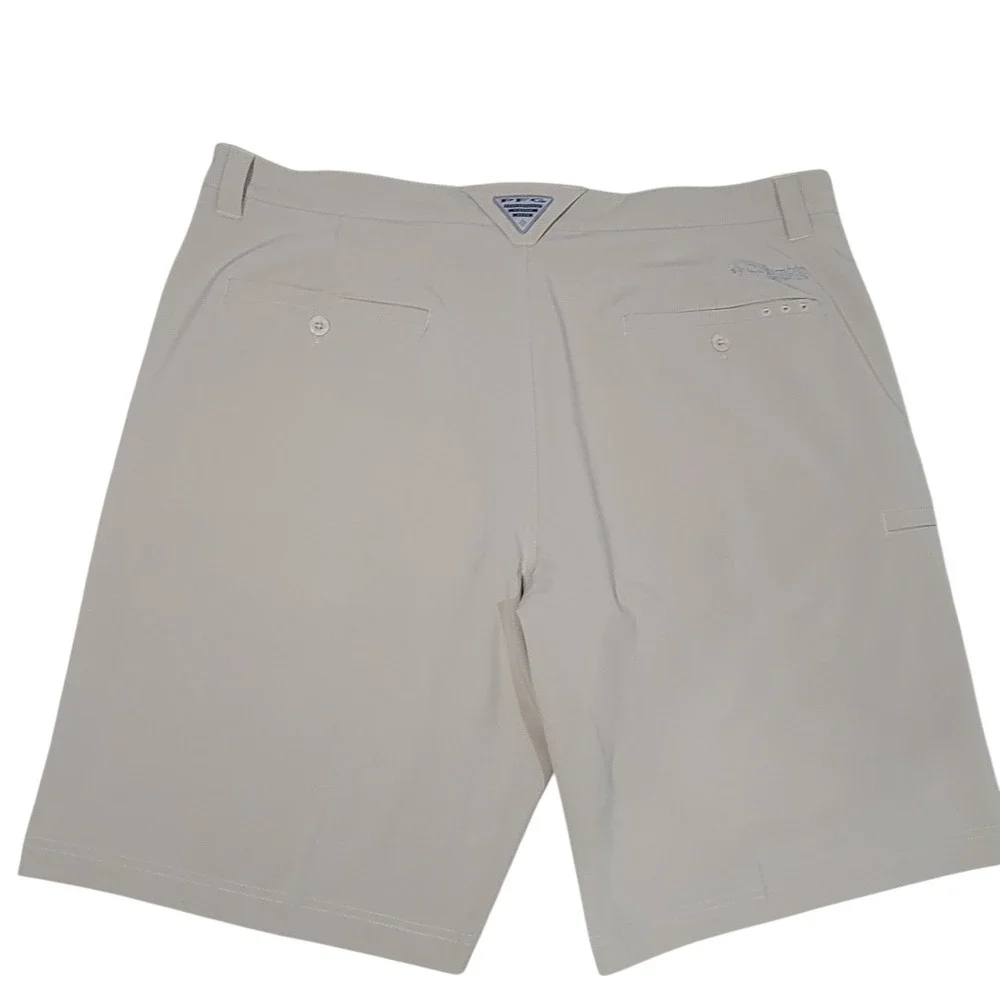 Columbia PFG Shorts Men Size 40 Tan Performance Fishing Gear Stretch Lightweight
